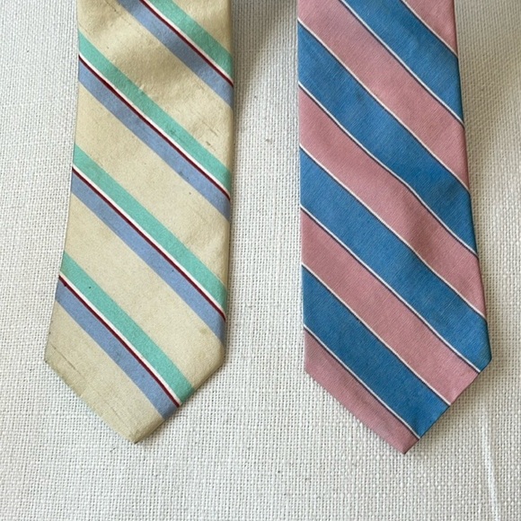 Other - Vintage Striped Silk Ties - Summer Multicolor Set